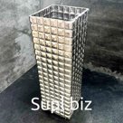 Ваза "кубики" квадратная серая  (25см) (х15)