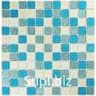 Мозаика стеклянная Bonaparte, Shine Blue 300х300х4 мм