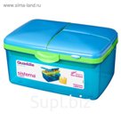 Ланчбокс Sistema, 4-х секционный, 2 л, с бутылкой, цвет МИКС