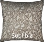 Decorative pillow 45x45 cm Geometry, jacquard Color: beige-brown