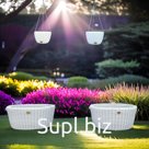 Плетеное кашпо/горшок для цветов, 12 литров