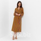 Платье (макси, на запах) женское MINAKU: Enjoy цвет желтый, р-р 46-48