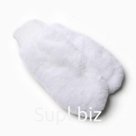 Варежки меховые женские, белые, размер 18, акрил