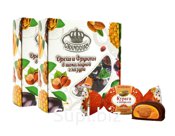 Assorted "Nuts and fruits in white chocolate coating, milk chocolate coating and chocolate coating" 0.350 g, 10 pcs. Code: 3001
