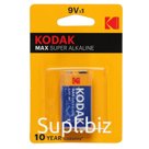 Батарейка алкалиновая Kodak Max, 6LR61-1BL, 9В, крона, блистер, 1 шт.