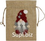Christmas Gnome Bag, 16x0.5x23cm