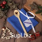 Набор подарочный Доляна Snow: синее полотенце 35×60 см, хл 100%, вафля 220 г/м²