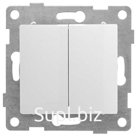 Переключатель проходной 2-кл. СП Bravo 10А IP20 250В для двух цепей механизм GUSI С10В8-001