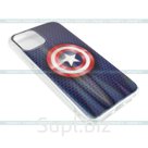 Силиконовый чехол, голографический, с рисунком, №1, для iPhone 7 Plus/ 8 Plus, Капитан Америка