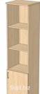 Semi-open document cabinet (single section)