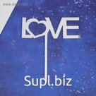 Топпер LOVE, акрил, цвет серебряный
