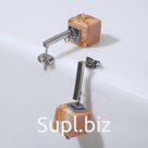 Серьги "Варисцит" кубики, цвет розовый