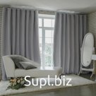 Штора портьерная «Этель» 270×300 см, блэкаут, цвет металл, пл. 210 г/м², 100% п/э
