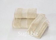 Soft cotton DELUXE полотенце светло-бежевый Турция 50х100см, оптом