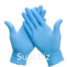 BENOVY Nitrile Chlorinated, перчатки нитриловые, текстурированные на пальцах, голубые, XS, S, M, L, XL, 100 пар в упаковке