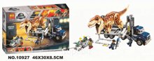 Конструктор BELA 10927 Dinosaur World Транспорт для перевозки Ти-Рекса 638 дет. 46х30х8.5см
