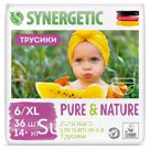 Подгузники-трусики SYNERGETIC Pure_Nature размер 6 XL вес 14+ кг 36 шт Артикул: 5810