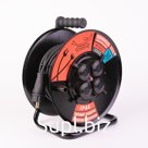 Удлинитель УКМ-44 (катушка металл) с АВТОМАТОМ ЗАЩИТЫ КГ-ХЛ 3*2,5 (16А) 4гн.  IP44 с/з