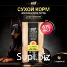Dry feed for dogs of all breeds of Buddy Dinner super premium class Gold Line, hypoallergenic, complete, without additives, 100% natural composition, with turkey, 10 kg