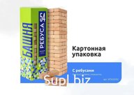 Jenga board game "Tower with puzzles" of 54 elements Article: МТ020202