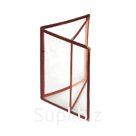 Держатель меню A4, 3 страницы, бордо, PVC