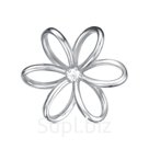 Подвеска «Цветок» лепестки, посеребрение с оксидированием