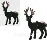 New Year's decoration "Red deer" 8x3x12.5 cm Color: dark green