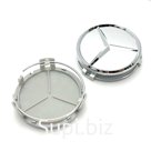 Колпачок в диск Мерседес Бенц серый хром 71-74 мм 04148