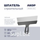 Шпатель зубчатый, нержавеющая сталь, ширина полотна 300 мм, зубец 4х4 мм, АКОР Эксперт
