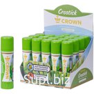 Клей-карандаш Crown "Expert", 15г