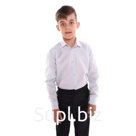 Школьная рубашка для мальчика, цвет серый, рост 122 см