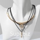 Кулон «Эксклюзив» ромб, цвет белый в золоте, 37 см