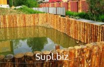 Лиственница для водоукрепления прудов, марин и понтонов