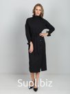 Платье-рубашка с застёжкой сбоку WE ARE FAMILY черный. Артикул: АРК006-2021-075