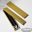 Коробочка подарочная под браслет/цепочку/часы «Блеск», 21×4 см (размер полезной части 20.1×3.3 см), цвет золото, вставка чёрная