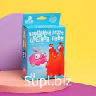 Химические опыты 2 в 1 «Волшебный лизун и Цветная лава» + наклейка