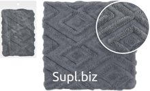 Decorative pillowcase, 45x45cm, diamond-shaped, with zipper. Color: dark gray (flannel).