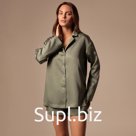 Костюм домашний женский (рубашка и шорты) SL HOME р. XL, зеленый