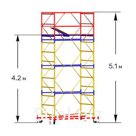 Вышка тура строительная ВСП 250 1,2х2,0 м - 5,1 м