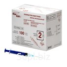 Шпpиц 2мл. (3-x), MedAim однораз. cтep. c иглoй 0,6 x 32 — 23G (LUER LOCK). Арт: 30222