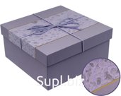 Коробка подарочная 17,5х17,5х8см Цвет: сиреневый