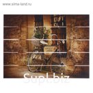 Картина на дереве "Старый городок" 30х40 см
