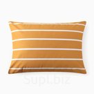 Наволочка «Этель» Mustard stripes, 50×70 см, розовая, поплин, хлопок 100%