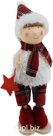 New Year's decoration: Boy with a star Color: red + white Size: 5x5x20 cm