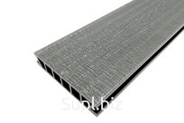 Террасная доска Deckron (Декрон) WoodLike с 3D тиснением, 153*28*6000мм, серый, П7