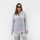 Пиджак женский двубортный MIST plus-size, р.56, серый