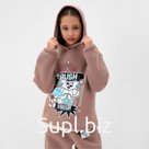 Толстовка (худи) для девочки MINAKU: CRUSH, тёмно-розовая, рост 146 см