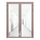 Двупольная противопожарная дверь ei90 с остеклением более 25%