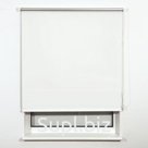 Штора рулонная светонепроницаемая (Блэкаут) BRABIX 140×175 см, белый/серебро, 606019
