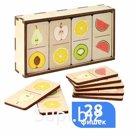 Domino board game "Fruits" (plywood) Article: 17131